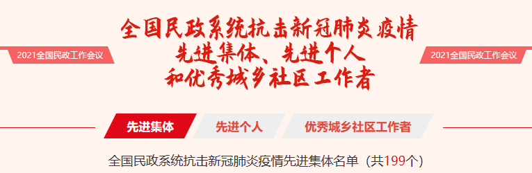 南充市身心医院荣获“全国民政系统抗击新冠肺炎疫情先进集体”称号